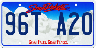 SD license plate 96TA20