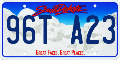 SD license plate 96TA23