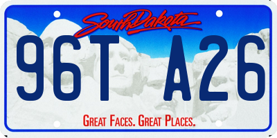 SD license plate 96TA26
