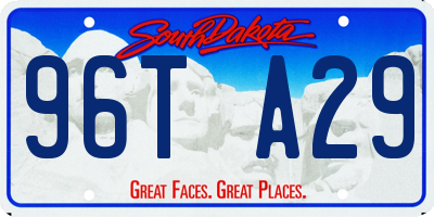 SD license plate 96TA29