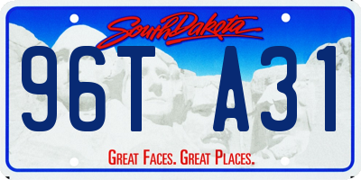 SD license plate 96TA31