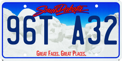 SD license plate 96TA32