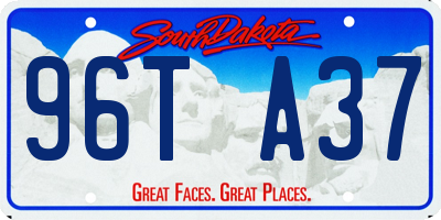 SD license plate 96TA37