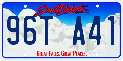 SD license plate 96TA41