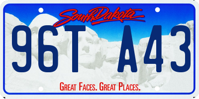 SD license plate 96TA43