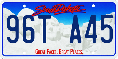 SD license plate 96TA45