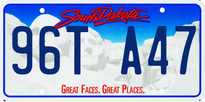 SD license plate 96TA47