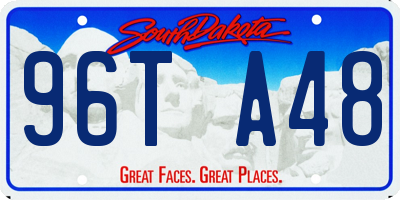 SD license plate 96TA48