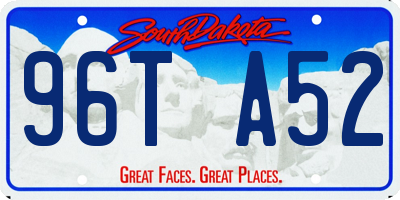 SD license plate 96TA52