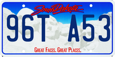 SD license plate 96TA53