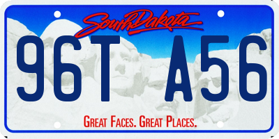 SD license plate 96TA56