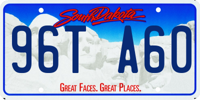 SD license plate 96TA60