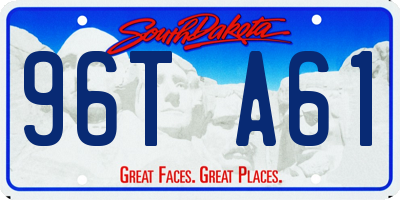 SD license plate 96TA61