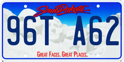 SD license plate 96TA62