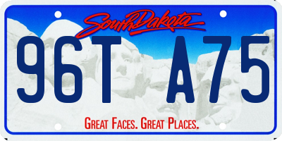 SD license plate 96TA75