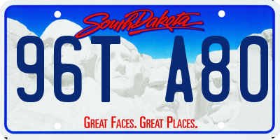 SD license plate 96TA80
