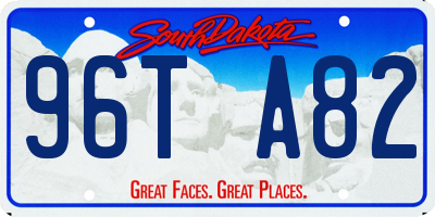 SD license plate 96TA82