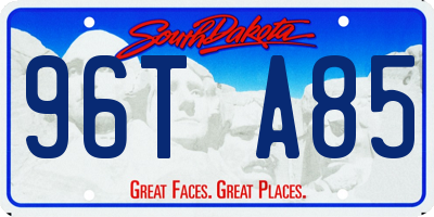 SD license plate 96TA85