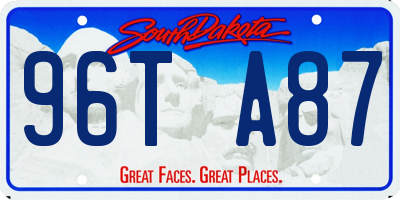 SD license plate 96TA87