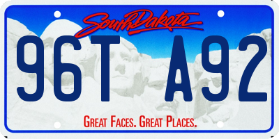 SD license plate 96TA92