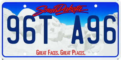 SD license plate 96TA96