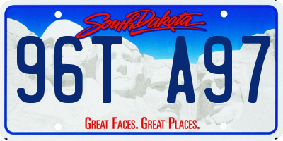 SD license plate 96TA97