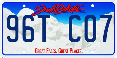 SD license plate 96TC07