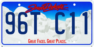 SD license plate 96TC11