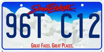 SD license plate 96TC12