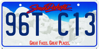 SD license plate 96TC13