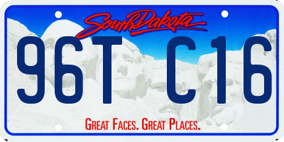 SD license plate 96TC16