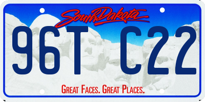 SD license plate 96TC22