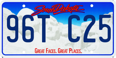 SD license plate 96TC25