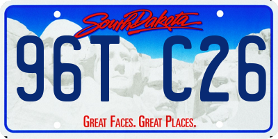 SD license plate 96TC26