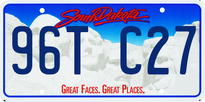 SD license plate 96TC27
