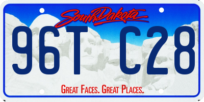 SD license plate 96TC28
