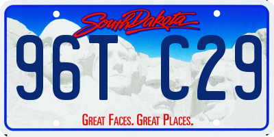 SD license plate 96TC29