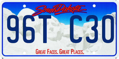 SD license plate 96TC30