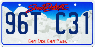 SD license plate 96TC31