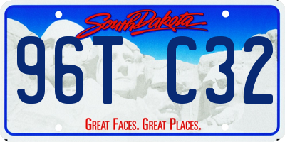 SD license plate 96TC32