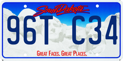 SD license plate 96TC34