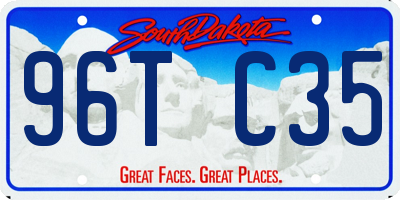 SD license plate 96TC35