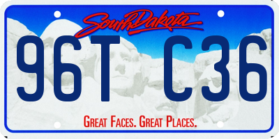 SD license plate 96TC36