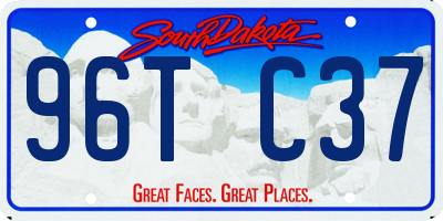 SD license plate 96TC37