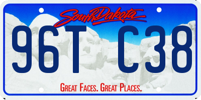SD license plate 96TC38