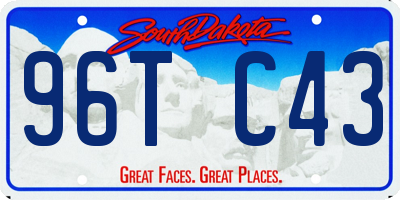 SD license plate 96TC43