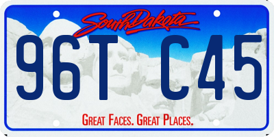 SD license plate 96TC45