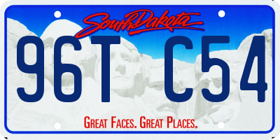 SD license plate 96TC54