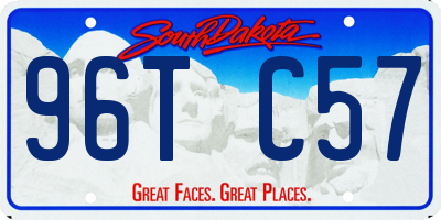 SD license plate 96TC57