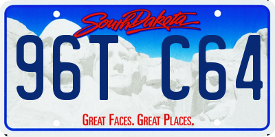 SD license plate 96TC64